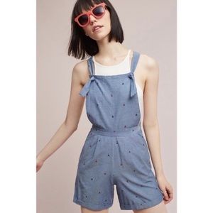 Anthropologie Seen Worn Kept Chambray Romper